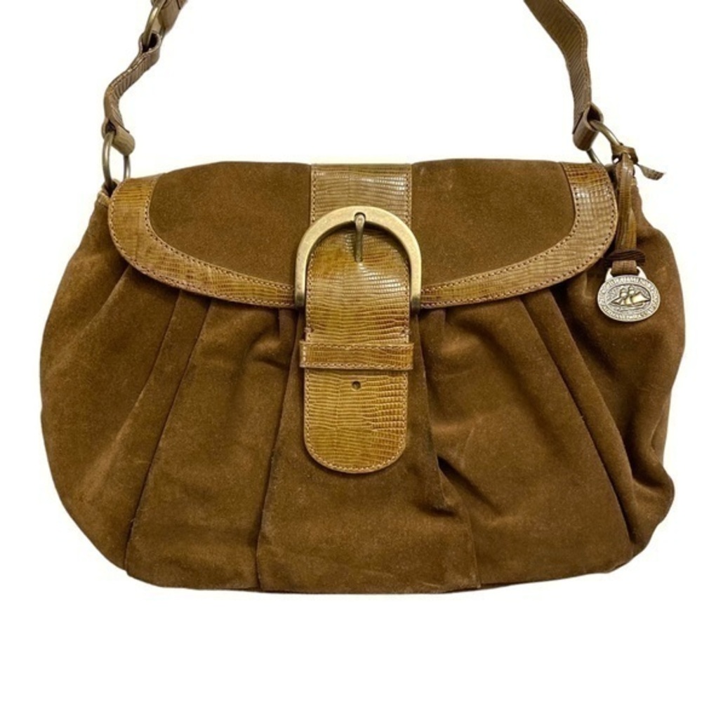 Brahmin the Ellington collection suede Italian leather hobo bag